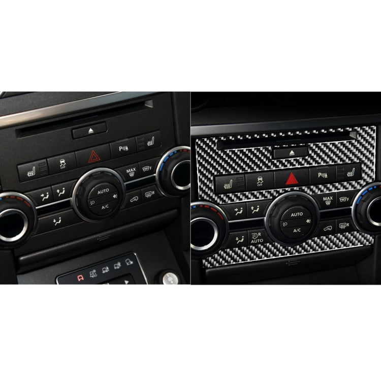 Car Carbon Fiber Central Control CD Panel Decorative Sticker for Land Rover Discovery 4 2010-2016, Left and Right Drive Universal