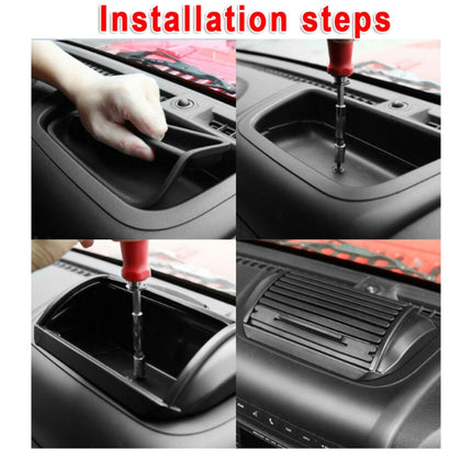 Car Dashboard Storage Box Organizer ABS Center Console Tray for Jeep Wrangler & Unlimited JK 2012-2017