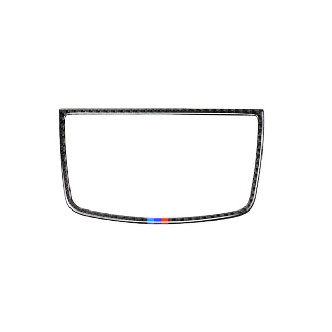 Car Carbon Fiber Tricolor Dashboard Horn Frame Decorative Sticker for BMW E70 X5 / E71 X6 2008-2013, Left and Right Drive Universal, Dashboard Horn(Tricolor)