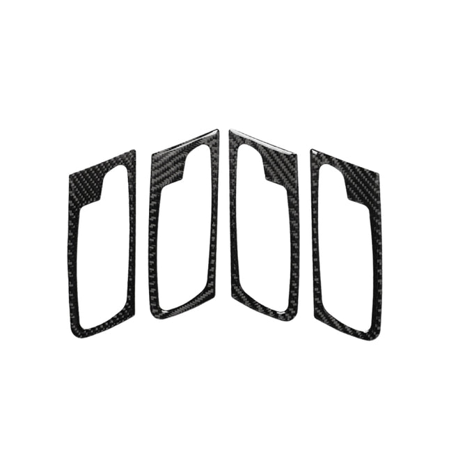 4 in 1 Car Carbon Fiber Solid Color Door Handle Decorative Sticker for BMW 2008-2014 X5 E70 / E71, Left Drive, Door Handle