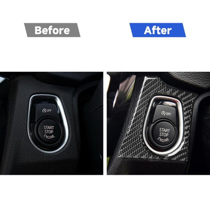 Car Carbon Fiber Key Hole Decorative Sticker for BMW 3 Series F30 2013-2018 / F34 2013-2017, Right Drive, Key Hole