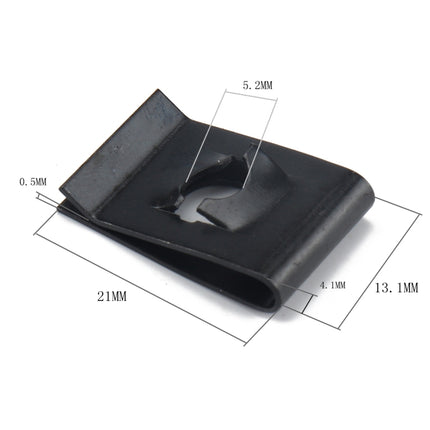 120 PCS Black U Nut Kit Spire Clips No.14 Zinc Speed Fasteners Lug Nuts, 120 PCS