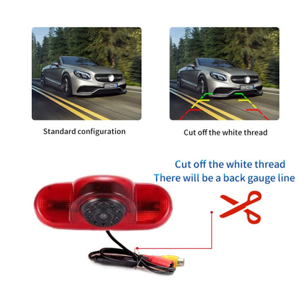 PZ464 Car Waterproof Brake Light View Camera + 7 inch Rearview Monitor for Renault / Vauxhall, PZ464 + 7 inch Rearview Monitor