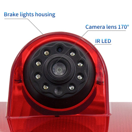PZ464 Car Waterproof Brake Light View Camera + 7 inch Rearview Monitor for Renault / Vauxhall, PZ464 + 7 inch Rearview Monitor