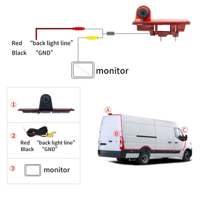 PZ463 Car Waterproof 170 Degree View Camera for Renault / Opel, PZ463
