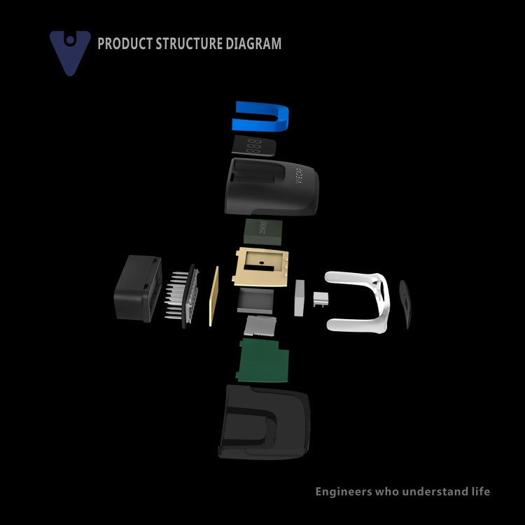 Viecar VP003 Car Mini OBD + USB / Type-C Interface Fault Detector V2.2 Bluetooth Diagnostic Tool, VP003