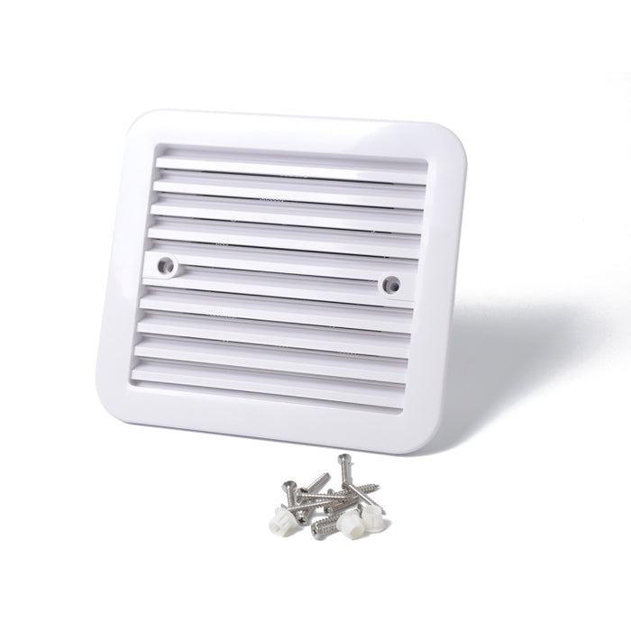 12V White Air Vent with Fan RV Trailer Caravan Gale Side Air Ventilation, A0672-02