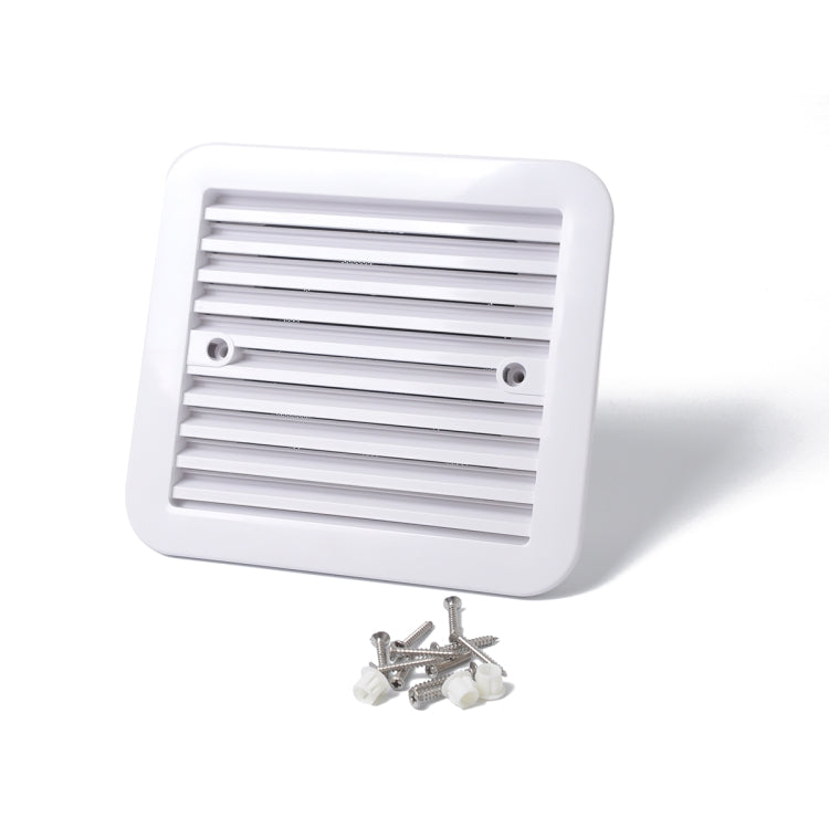 12V White Air Vent with Fan RV Trailer Caravan Gale Side Air Ventilation, A0672-02