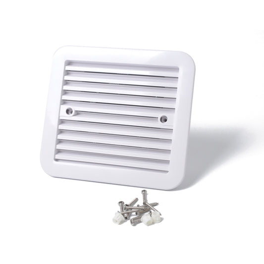12V White Air Vent with Fan RV Trailer Caravan Gale Side Air Ventilation, A0672-02