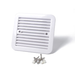 12V White Air Vent with Fan RV Trailer Caravan Gale Side Air Ventilation, A0672-02