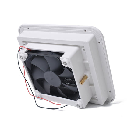 12V White Air Vent with Fan RV Trailer Caravan Mute Side Air Ventilation, A0672-01