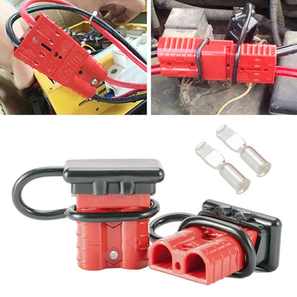 50Amp Battery Quick Connerctor Plug + Dust Cover for Car Caravan, 50Amp
