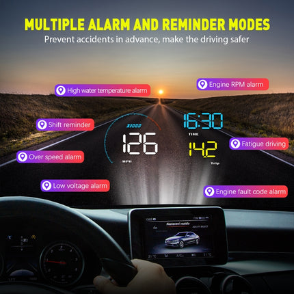 A9 5.5 inch Universal Car OBD2 HUD Vehicle-mounted Head Up Display