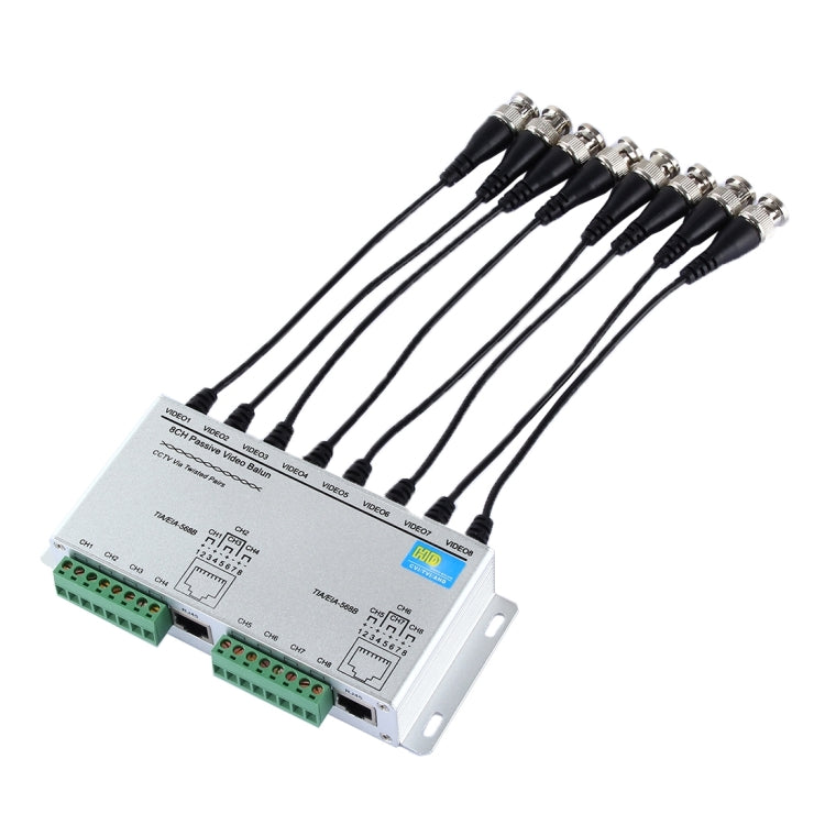 HD208 HD-CVI/TVI/AHD CCTV 8CH Passive Video Balun, HD208F