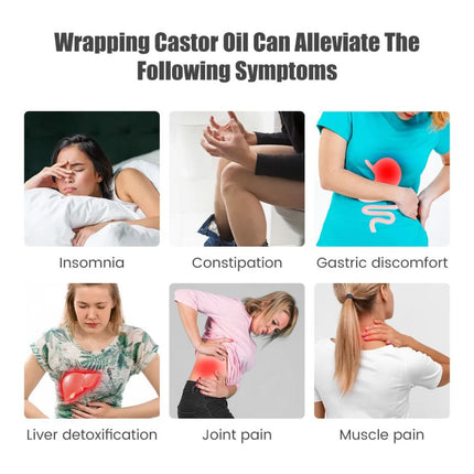 Reusable Bamboo Castor Oil Pack - Body Wrap (Up to 40" Waist)