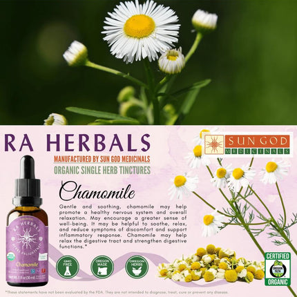 Organic Chamomile Tincture - MIND & BODY CALMING