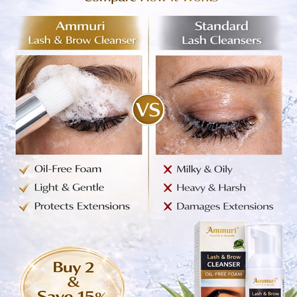 Eyelash Extension Shampoo & Lash Brow Cleansing Kit | Ammuri