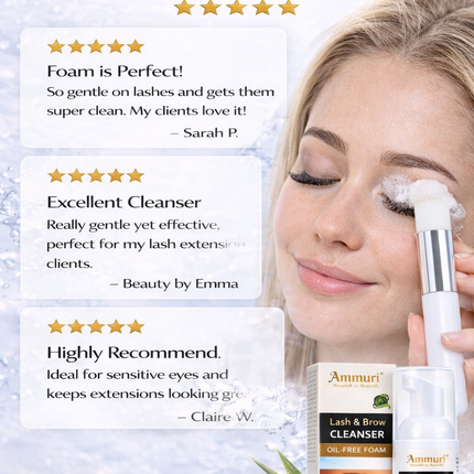 Eyelash Extension Shampoo & Lash Brow Cleansing Kit | Ammuri