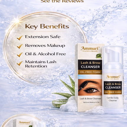 Eyelash Extension Shampoo & Lash Brow Cleansing Kit | Ammuri