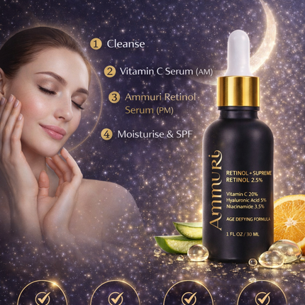 Retinol Supreme 2.5% Serum for Anti-Ageing & Age-Defying Skin | Ammuri