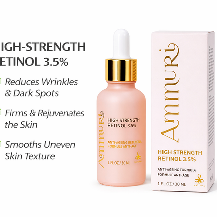 High Strength Retinol 3.5% Serum for Anti-Ageing & Skin Firming | Ammuri