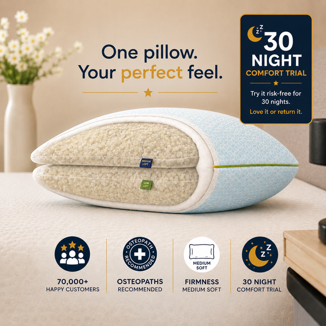 Brightr® Stella Hybrid Adjustable Pillow | Best pillow For Neck