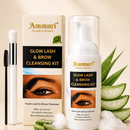 Eyelash Extension Shampoo & Lash Brow Cleansing Kit | Ammuri