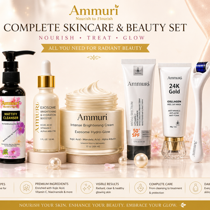 Complete Brightening Skincare & Beauty Set | Nourish, Treat & Glow | Ammuri