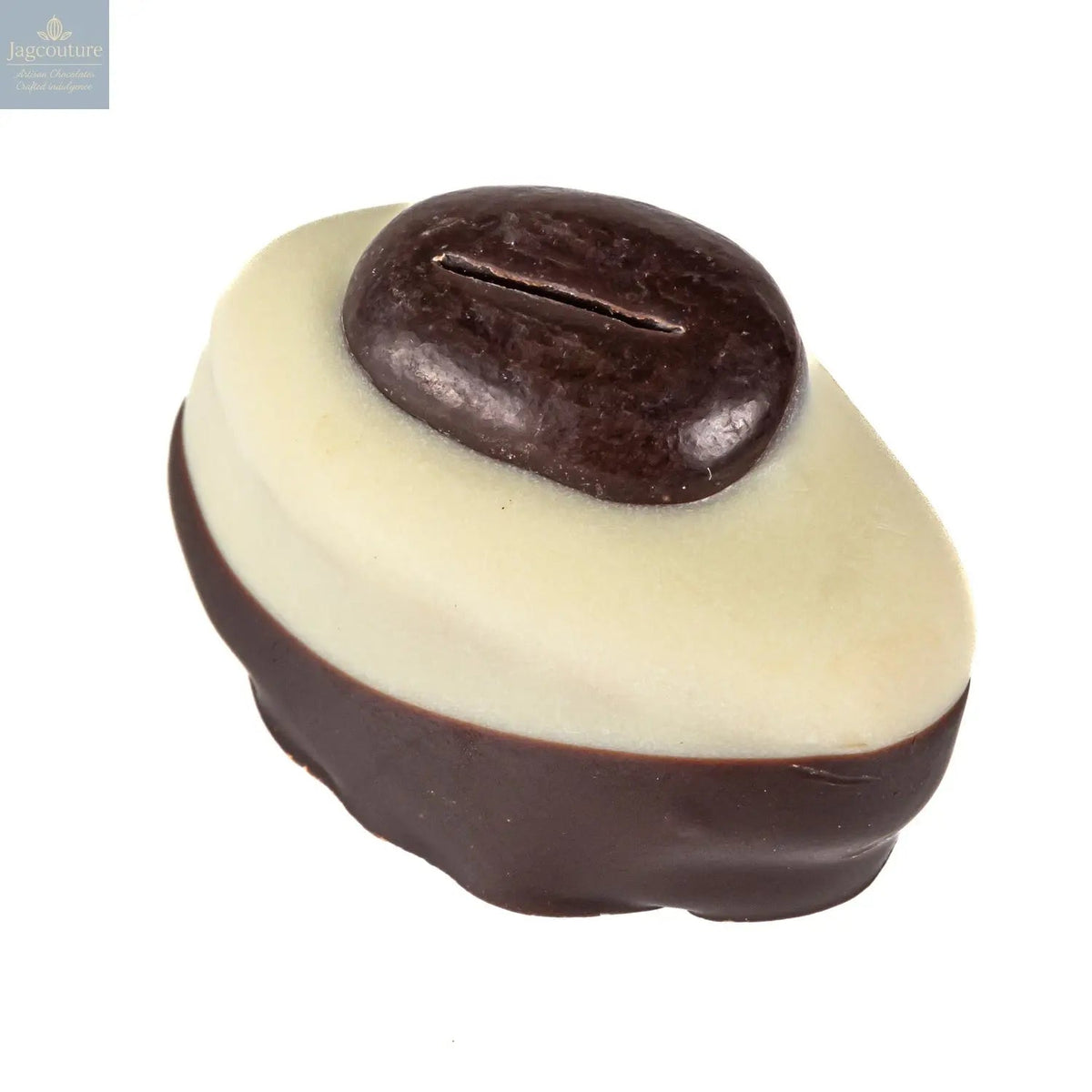 Coffee cream - white and dark chocolate enrobed coffee cream topped with chocolate bean 13g approx 3kg