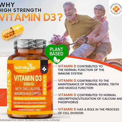 Vegan Vitamin D3 2000 IU Complex, 180 Capsules