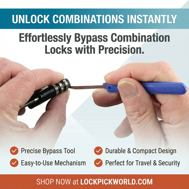 Dangerfield Combination Lock Decoder - Lock Picks - 2 Piece Bypass Mini-Knife Set