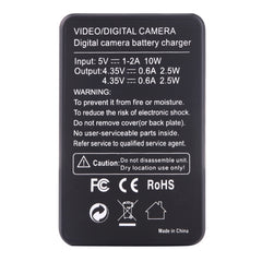 AHDBT-501 LCD Screen Dual Batteries Charger for GoPro HERO5 with Displays Charging Capacity, For GoPro HERO5