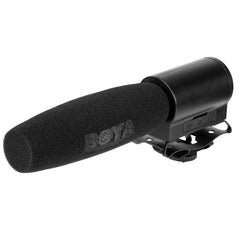 BOYA BY-DMR7 Shotgun Condenser Broadcast Microphone with LCD Display & Integrated Flash Recorder for Canon / Nikon / Sony DSLR Cameras and Video Cameras, BY-DMR7