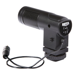 BOYA BY-V01 Stereo X/Y Condenser Microphone with Integrated Shock Mount Cold-shoe Mount & Windshield for Smartphones, DSLR Cameras and Video Cameras, BY-V01