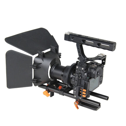 YELANGU YLG1105A A7 Cage Set Include Video Camera Cage Stabilizer / Follow Focus / Matte Box for Sony GH4 / A7S / A7 / A7R / A72 / A7RII / A7SII / A6000 / A6500 / A6300 / A7R3 / A7S3 / A7R4