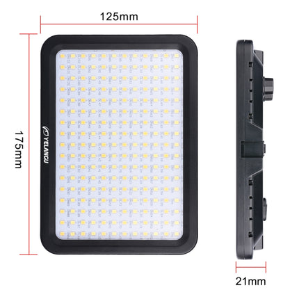 YELANGU YLG0504B 204 LEDs 1000LM 3300-5600K No Polar Dimmable Studio Light Video & Photo Light for Canon, Nikon, DSLR Cameras, 204 LEDs
