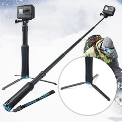 Tragbarer, faltbarer Stativhalter, Selfie-Einbeinstativ-Stick für GoPro, Insta360, DJI und andere Actionkameras, Länge: 23,5–81 cm, RUIGPRO