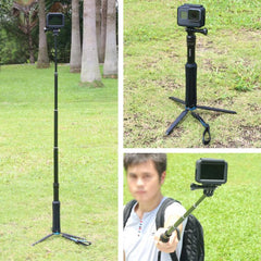 Tragbarer, faltbarer Stativhalter, Selfie-Einbeinstativ-Stick für GoPro, Insta360, DJI und andere Actionkameras, Länge: 23,5–81 cm, RUIGPRO