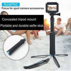 Tragbarer, faltbarer Stativhalter, Selfie-Einbeinstativ-Stick für GoPro, Insta360, DJI und andere Actionkameras, Länge: 23,5–81 cm, RUIGPRO