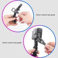 Cycling Helmet Adhesive Multi-Joint Arm Fixed Mount Set with J-Hook Buckle Mount & Adapter & Screw for GoPro, Insta360, DJI and Other Action Cameras, Cycling Helmet Kit with Adapter