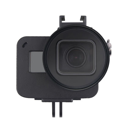 Housing Shell CNC Aluminum Alloy Protective Cage with Insurance Frame & 52mm UV Lens for GoPro HERO7 Black /6 /5, 52mm UV Black, 52mm UV Blue, 52mm UV Red
