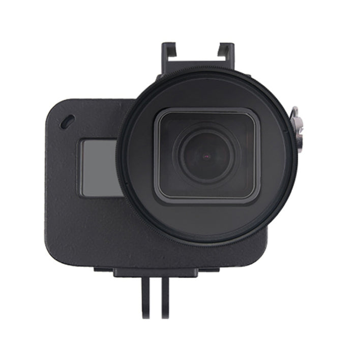 Housing Shell CNC Aluminum Alloy Protective Cage with Insurance Frame & 52mm UV Lens for GoPro HERO7 Black /6 /5, 52mm UV Black, 52mm UV Blue, 52mm UV Red