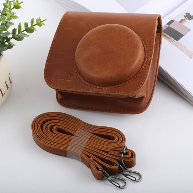 Retro Style Full Body Camera PU Leather Case Bag with Strap for FUJIFILM instax mini 9 / mini 8+ / mini 8, For FUJI mini 9, For FUJI  mini 9