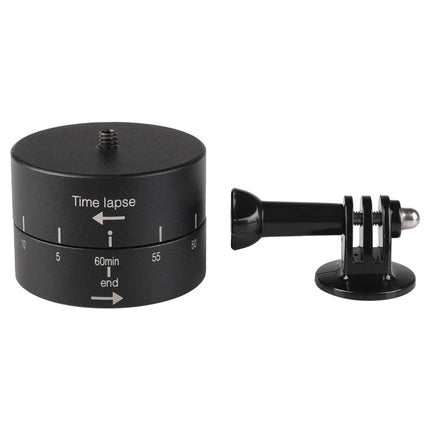 360 Degree Auto Rotation 60 Minutes Time Lapse Stabilizer Tripod Head Adapter for GoPro, 60 Minutes