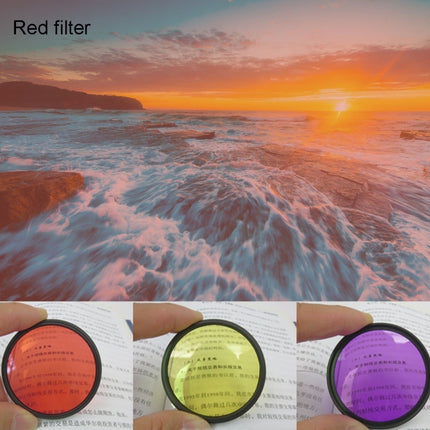 JUNESTAR 4 in 1 Proffesional 52mm Lens Filter(ND2-400 + Red + Yellow + FLD / Purple) for GoPro HERO5 / 4s / 4 / 3+ / 3 / 2 & Xiaomi Xiaoyi Yi I / II 4K & SJCAM Sport Action Camera