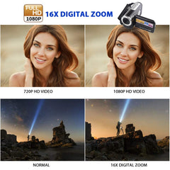 1280x720P HD 16X Digital Zoom 16.0 MP Digital Video Camera Recorder with 2.0 inch LCD Screen