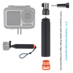 Shutter Trigger + Floating Hand Grip Diving Buoyancy Stick with Adjustable Anti-lost Strap & Screw & Wrench for DJI Osmo Action, Shutter Trigger+Hand Grip