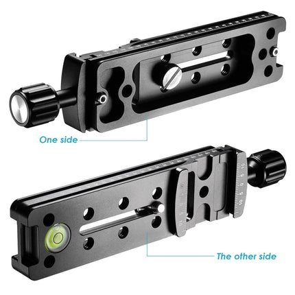 FVR-150 Multi-Purpose 150mm Vertical Nodal Slide Clamp Rail for Fisheyes Lens & Wide-angle Lens, Compatible with Arca Swiss RRS Clamp, FVR-150