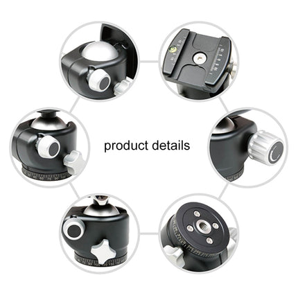 FITTEST X4 Low Center of Gravity High Locking Force Panoramic Ball Head with Quick Release Plate for DSLR & Digital Cameras, Load Max 10kg