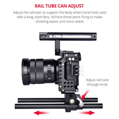 YELANGU CA7 YLG0908A-A Handle Video Camera Cage Stabilizer for  Sony A7K & A7X & A73  & A7S & A7R & A7RII & A7SII, YLG0908A-A
